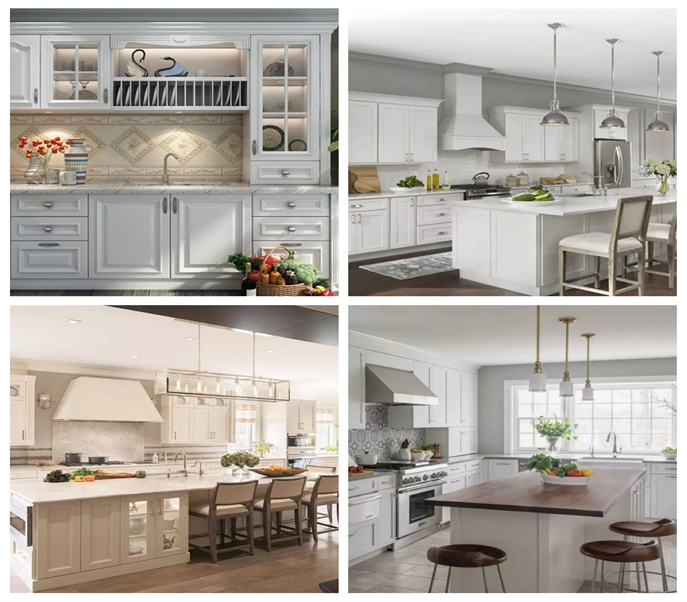 Shaker Style High Quality PVC Finished Hot Selling Kitchen Cabinets