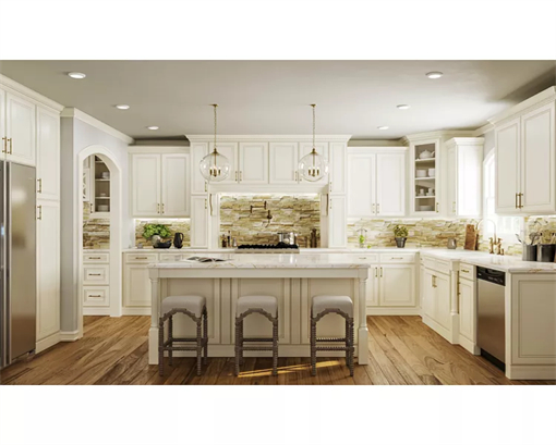 Hot Selling Retro Style Shaker Design Solid Wood Kitchen Cabinets