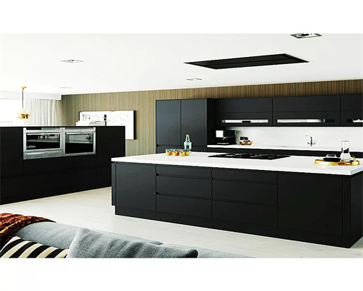 Luxury Modern Design Dark Series Matte Lacquer Finished Kitchen Cabinets