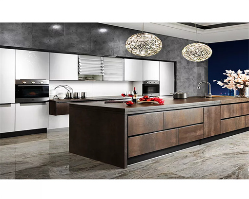 Customized Modular Cabinets Top Quality Melamine Finished Chipboard Kitchen Cabinets