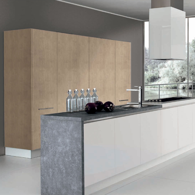 High-End Modern Design Melamine Finished Kitchen Cabinets