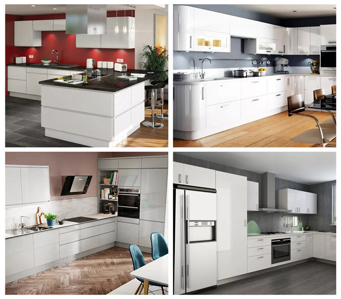 Deluxe Design Modern Style High Gloss Kitchen Cabinets