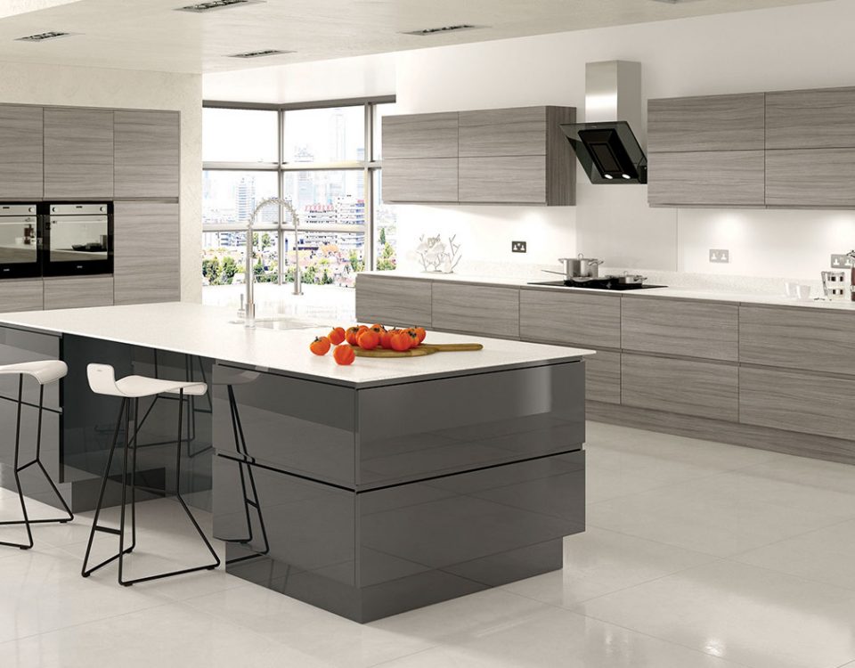 Customized High Quality High Gloss Lacquer Kitchen Cabinets