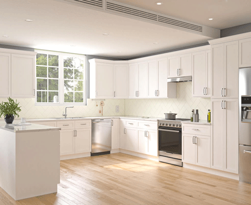 Custom American Style White Shaker Kitchen Cabinet