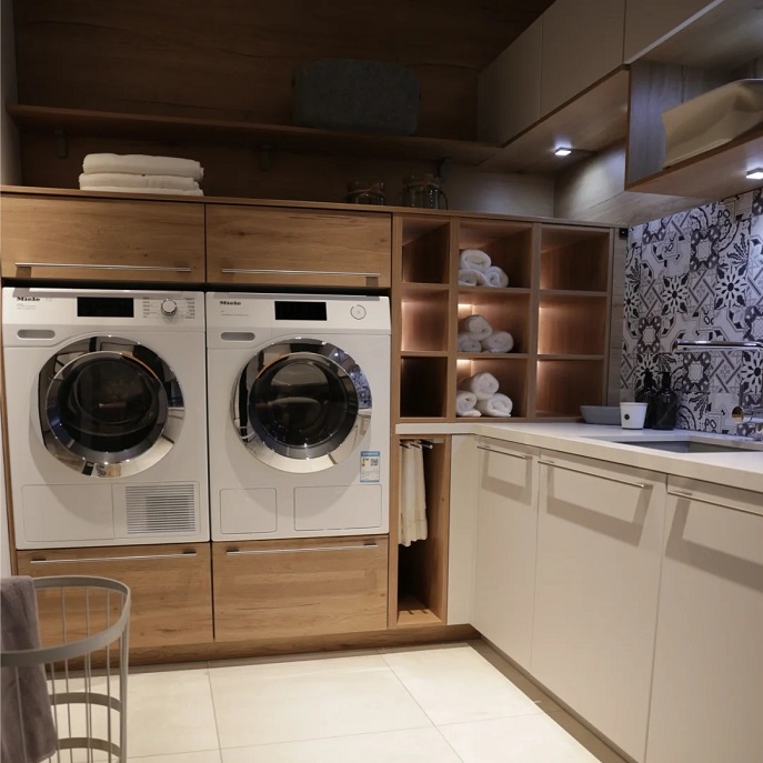 Wood Grain And Lacquer Painting Combination Laundry Designs