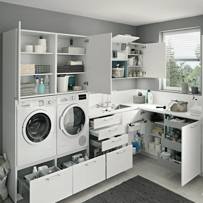 Latest Trends Built In Laundry Cabinets Design