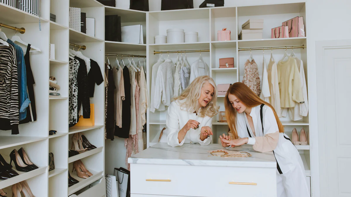 Open wardrobe is a useful kind of closet. 