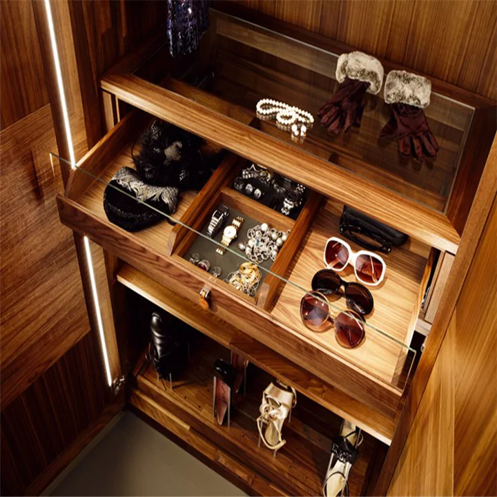 walk-in closet with jewelry